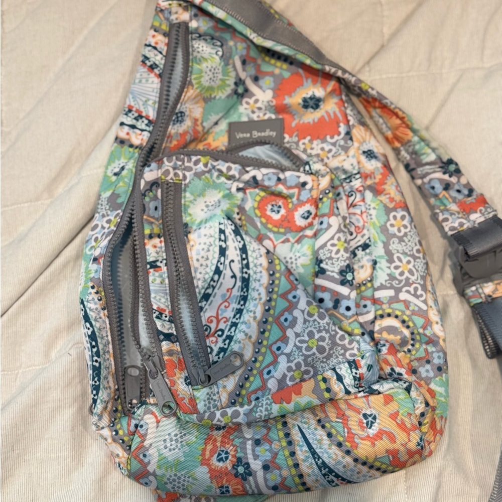 Vera Bradley Floral Patchwork Sling Backpack